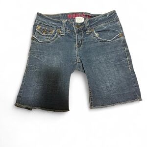 Vintage Y2K ultra low rise denim Bermuda shorts size 3 fit like 0